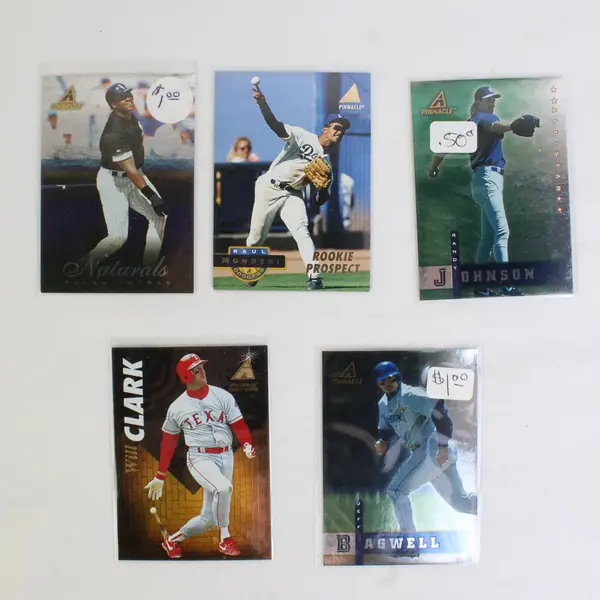 Lot of 9 Vintage 1994-98 Pinnacle Baseball Cards