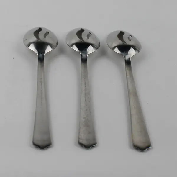 Lot of 3 Wallace Silver Golden Apollo 18/8 Pierced Spn W/Gold Accents 8.25" Rare