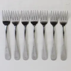 Lot Of 7 Oneida Silver Sand Dune (Stainless) Flatware Dinner Forks 7.5" Long