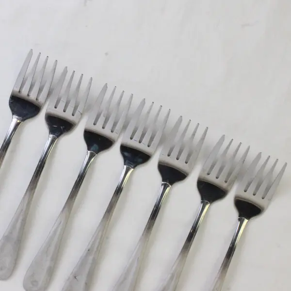Lot Of 7 Oneida Silver Sand Dune (Stainless) Flatware Dinner Forks 7.5" Long
