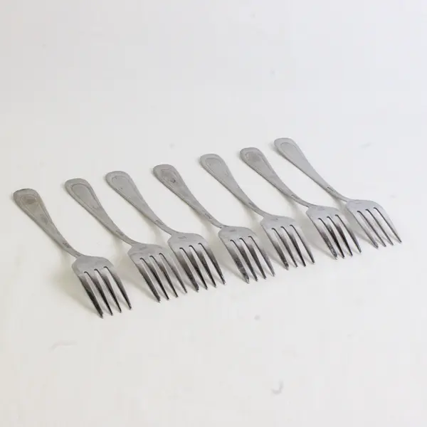 Lot Of 7 Oneida Silver Sand Dune (Stainless) Flatware Dinner Forks 7.5" Long