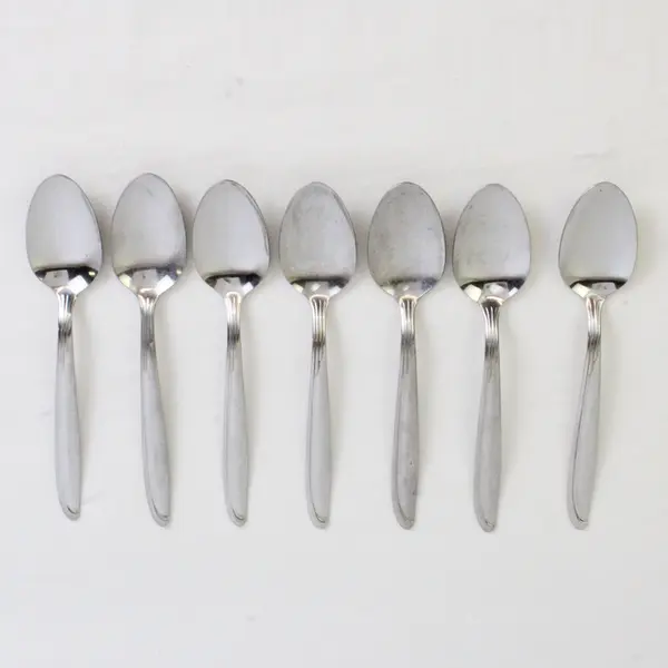 Lot Of 7 Oneida Silver Sand Dune (Stainless) Flatware Teaspoon 6.25" Long