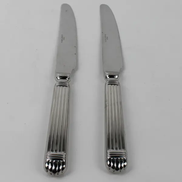 Lot of 2 Wallace Silver Esprit Pattern 18/10 SS Dinner Knives 9.25" Rare Pieces