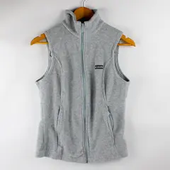Columbia Light Gray Full-Zip Fleece Vest Women's Size Small