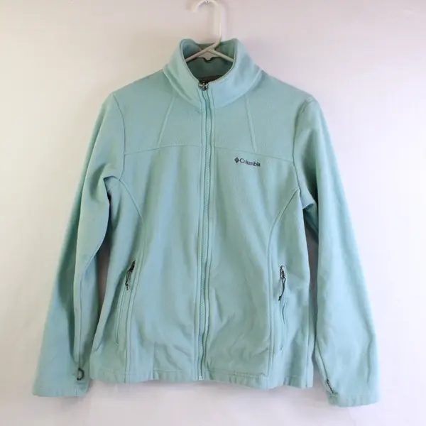 Columbia Light Blue Fleece Zip-Up Jacket Women's Size Small