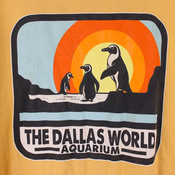 Techstyles The Dallas World Aquarium Yellow T-Shirt Men's Size Large