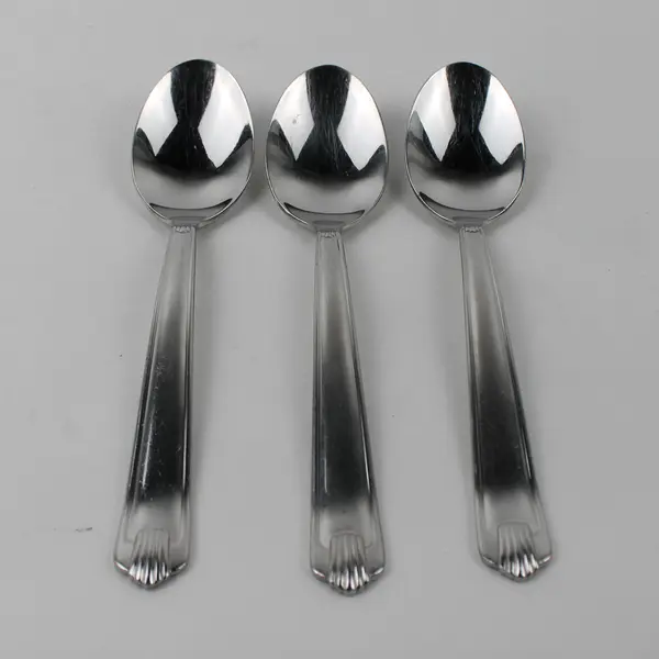 Lot of 3 Wallace Silver Gabriella Pattern 18/10 SS Oval Soup Spoons 7.25" Good