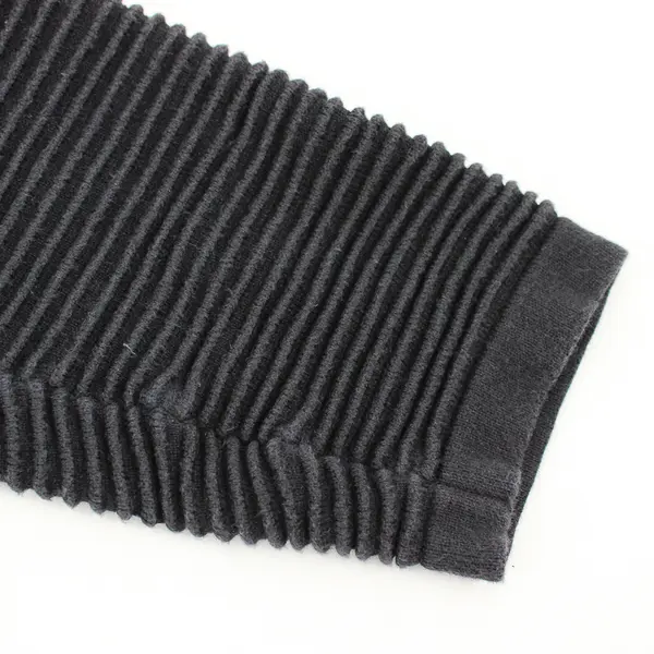 Lands' End Navy Blue Ribbed Button-Front Cardigan Women's Medium 10-12