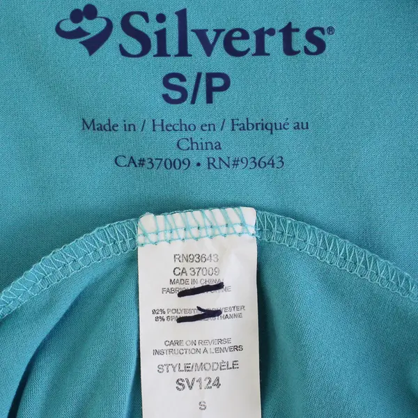 Silverts Blue Adaptive Top Tree Branch Design Women's Size Small