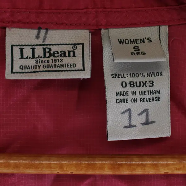 L.L. Bean Pink Windbreaker Jacket Women's Size Small Reg