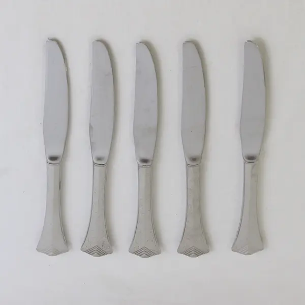 Lot of 5 Oneida Silver El Dorado Pattern Stainless Dinner Knives 9.5" Good