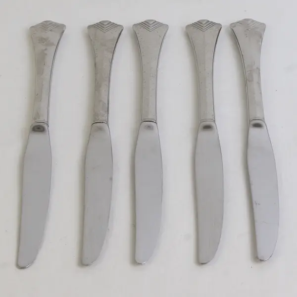 Lot of 5 Oneida Silver El Dorado Pattern Stainless Dinner Knives 9.5" Good