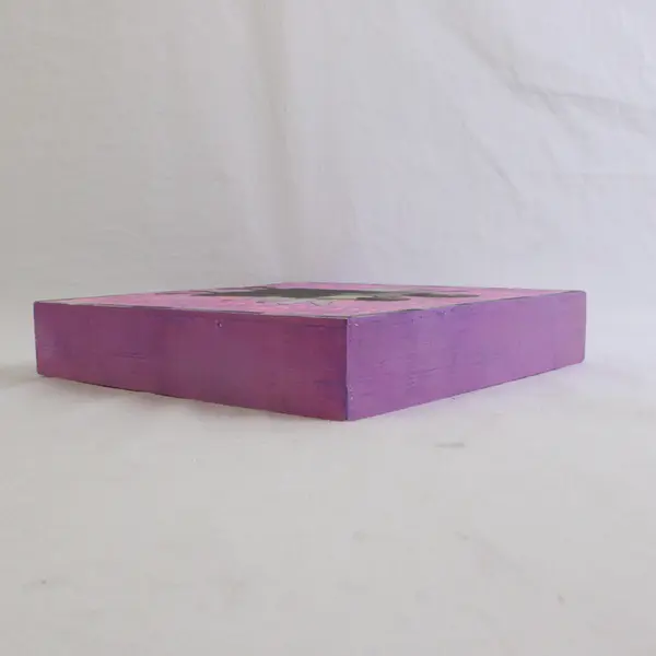 Gladys + Friend by Veronica Bartlett Collage Art on Wood Panel 8" x 8" 