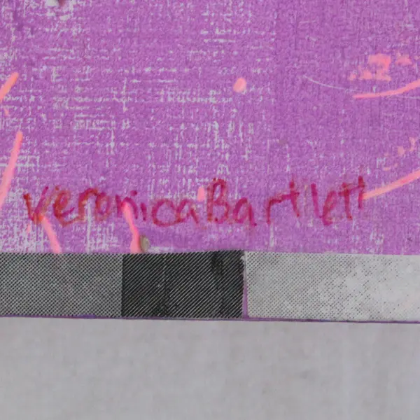 Gladys + Friend by Veronica Bartlett Collage Art on Wood Panel 8" x 8" 