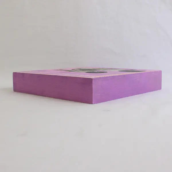 Big Brother by Veronica Bartlett Collage Art on Wood Panel 8" x 8" 