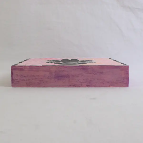 Quirky Surrealist Art by Veronica Bartlett Collage on Wood Panel 8" x 8"