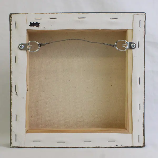 Quirky Mixed Media Art by Veronica Bartlett Collage on Canvas 8" x 8"