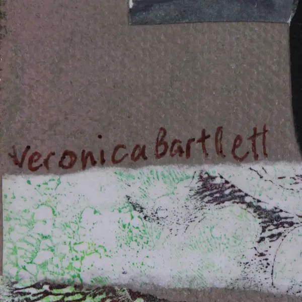 Quirky Mixed Media Art by Veronica Bartlett Collage on Canvas 8" x 8"