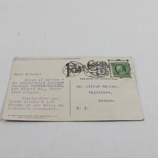 Vintage 1912 Behnke Walker College Portland Oregon Recruitment Litho Postcard 