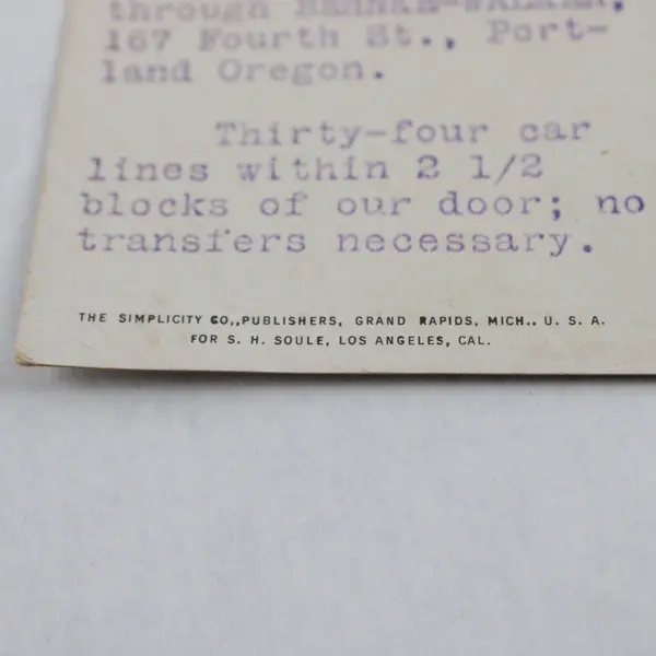 Vintage 1912 Behnke Walker College Portland Oregon Recruitment Litho Postcard 