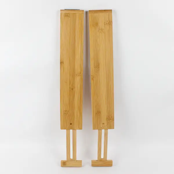 Lot of 2 Bamboo Adjustable/Expandable Drawer Dividers Good Condition