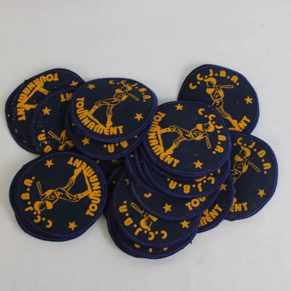 Lot of 24 Vintage C.C.J.B.A. Tournament Iron-On Baseball Patches 3"
