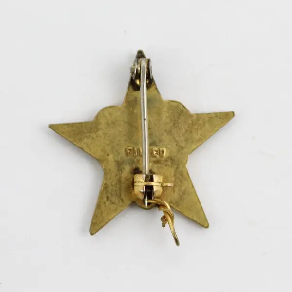 Vintage Boy Scouts of America Star Rank Be Prepared Gold Filled Pin 3/4"
