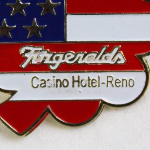 Fitzgeralds Casino Hotel Reno United States Flag Shamrock Lapel Pin