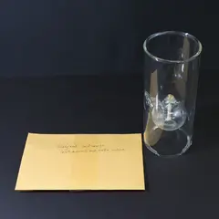 VTG Wolford Glass Hand Blown Clear Glass Oil Lamp 9" w/ Instructions Extra Wicks