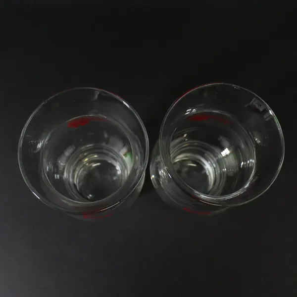 2 Vintage The Kapok Tree Red Flower Florida Hurricane Glasses 