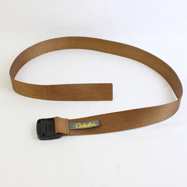 Cabela's Bison Designs Nylon Adjustable Belt Size Med 38" Waist Tan USA Made