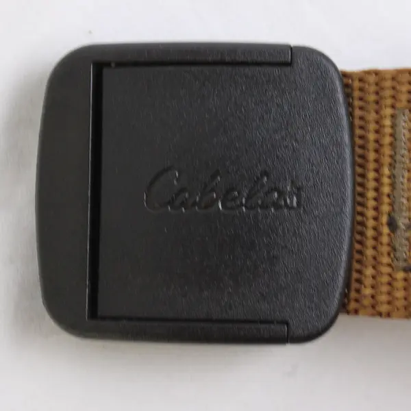 Cabela's Bison Designs Nylon Adjustable Belt Size Med 38" Waist Tan USA Made