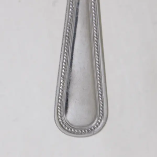 Lot Of 7 Unbranded Beaded Patterned (Stainless) Flatware Teaspoons 6.5" Long