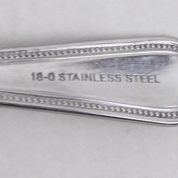 Lot Of 7 Unbranded Beaded Patterned (Stainless) Flatware Teaspoons 6.5" Long