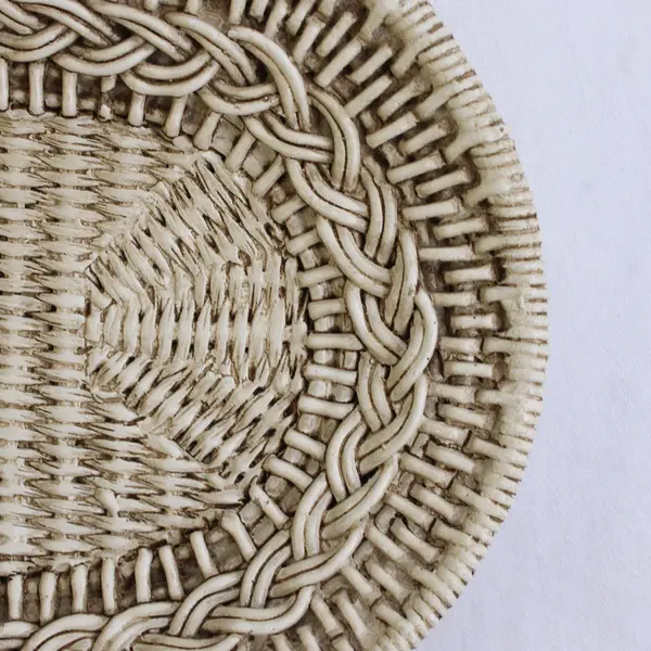 Small Ceramic Soap Dish with "Rope" Design