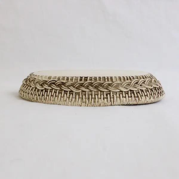 Small Ceramic Soap Dish with "Rope" Design