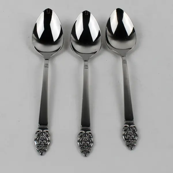 Lot of 3 S.S.S. By Oneida Silver Erika Pattern Teaspoons 6.25" Long Good