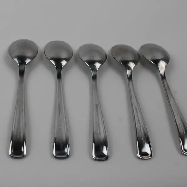 Lot Of 5 Hampton Silversmiths Contour (Stainless) Flatware Teaspoons 6.75" Long