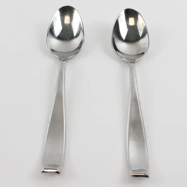 Lot Of 2 Hampton Silversmiths Bergen (Stainless) Flatware Solid Serving Spoon 8"
