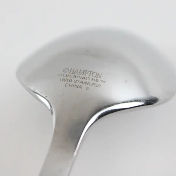 Lot Of 2 Hampton Silversmiths Bergen (Stainless) Flatware Solid Serving Spoon 8"