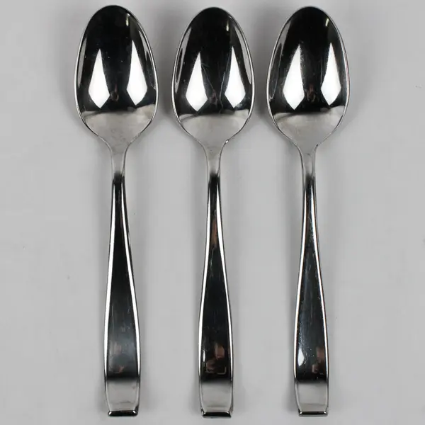 Lot Of 3 Hampton Silversmiths Bergen (Stainless) Flatware Solid Serving Spoon 8"