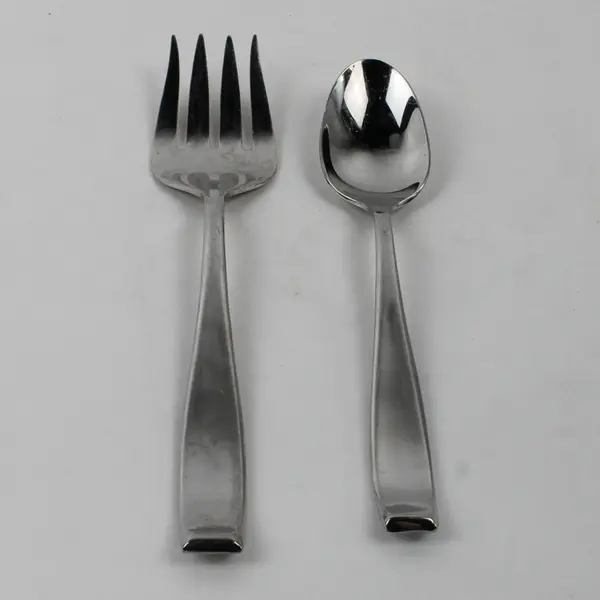 Lot Of 2 Hampton Silversmiths Bergen (Stainless) Flatware Serving Set
