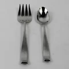 Lot Of 2 Hampton Silversmiths Bergen (Stainless) Flatware Serving Set