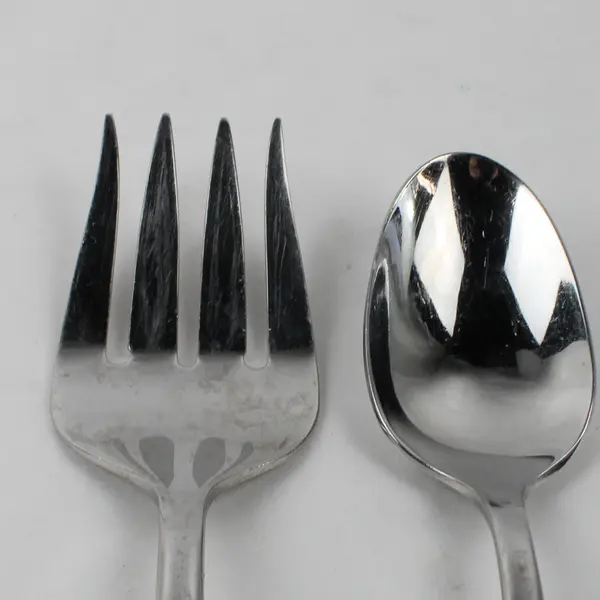 Lot Of 2 Hampton Silversmiths Bergen (Stainless) Flatware Serving Set