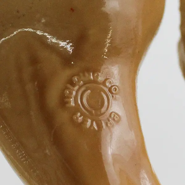 2 Vintage Breyer Glossy Palomino Horses One With A Leather Saddle 9.5"