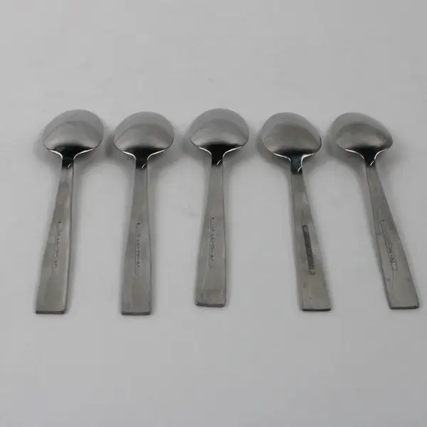 Lot Of 5 Pfaltzgraff Wave Pattern (Stainless) Flatware Teaspoons 6.5" Long