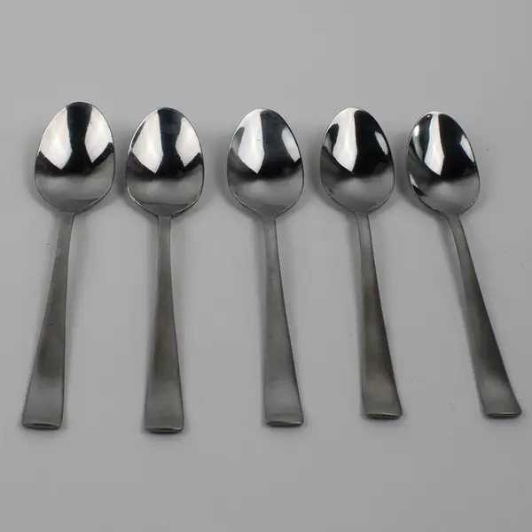 Lot Of 5 Pfaltzgraff Simple Pattern (Stainless) Flatware Teaspoons 6.5" Long