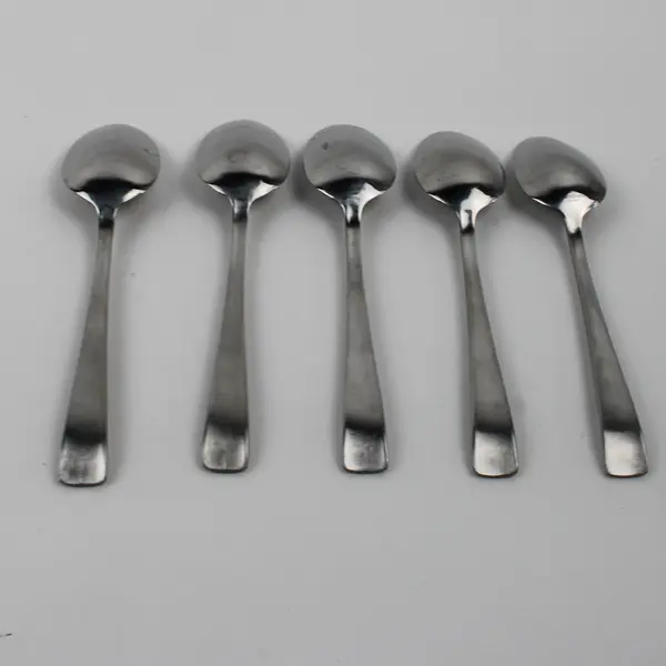 Lot Of 5 Pfaltzgraff Simple Pattern (Stainless) Flatware Teaspoons 6.5" Long