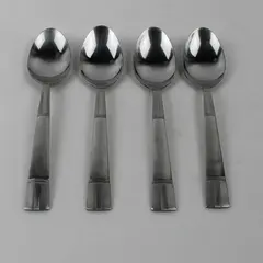 Lot Of 4 Pfaltzgraff Unknown Pattern (Stainless) Flatware Teaspoons 6.5" Long