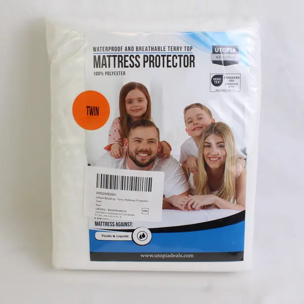 Utopia Deals Waterproof & Breathable Terry Top Mattress Protector Twin White